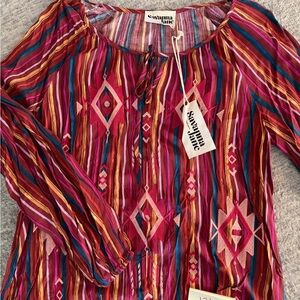 Savanna Jane Vibrant Striped Blouse